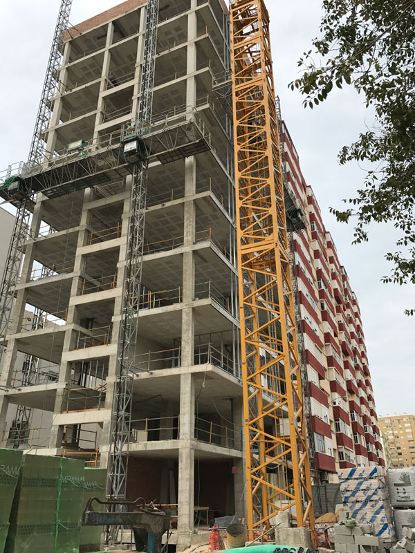 Edificio Dobolo estructura pilares Cádiz Ingeark