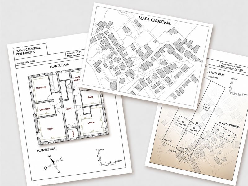 Plano catastral con parcela Ingeark